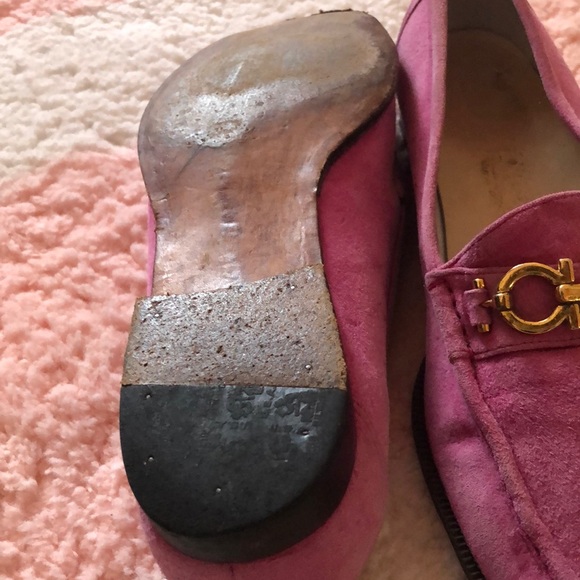 Pink suede loafers - Picture 4 of 4